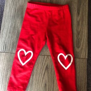 Toddler Girls Red Leggings
